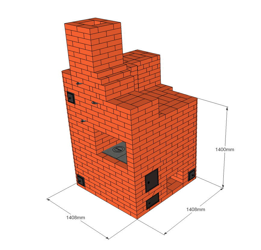 Проект русской печи с плитой